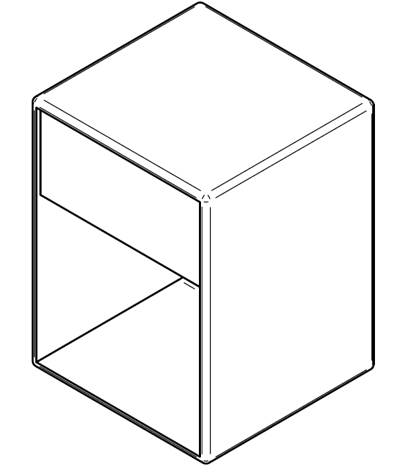 Desenho da caixa cubo 