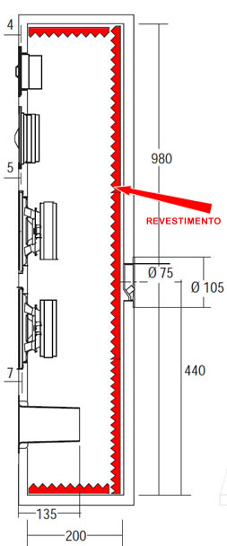 PROJETO 3D PARA FABRICAR CAIXA DE SOM PAREDÃO DUTO TRIÂNGULO 6 ALTO FALANTES