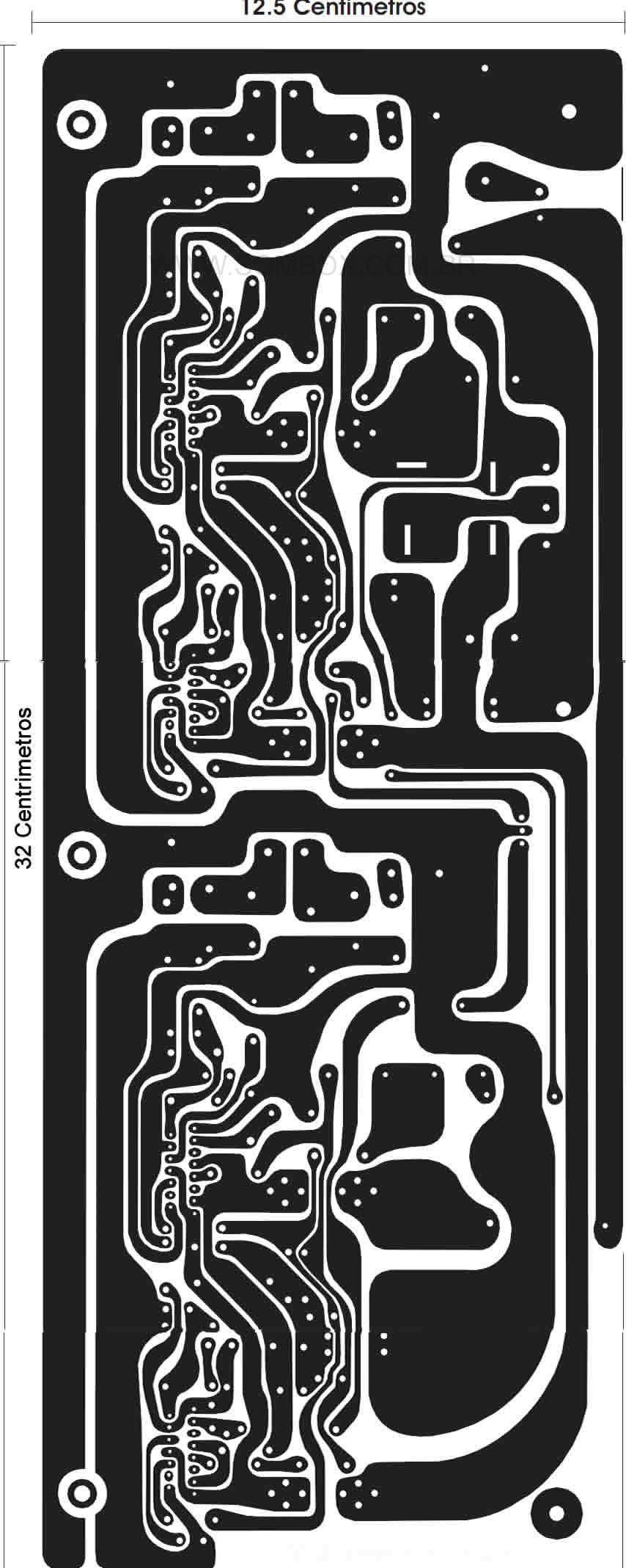 Layout da placa de circuito impresso.