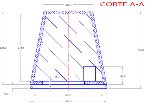 Projeto da caixa Subwoofer SW215 para 2 alto falantes 15″ Na construção desta caixa é utilizado o compensado NAVAL de 25mm ou MDF 25mm. Vista por cima em corte Vista lateral em corte Preencher a parte interna com uma camada...