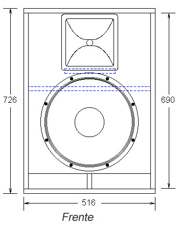Projeto Mogale para falantes de 15 polegadas Este projeto tem 100 litros, e produz 50 hz, feito em MDF, Compensado Naval ou Compensado comun, revestimento interno com lã de vidro.